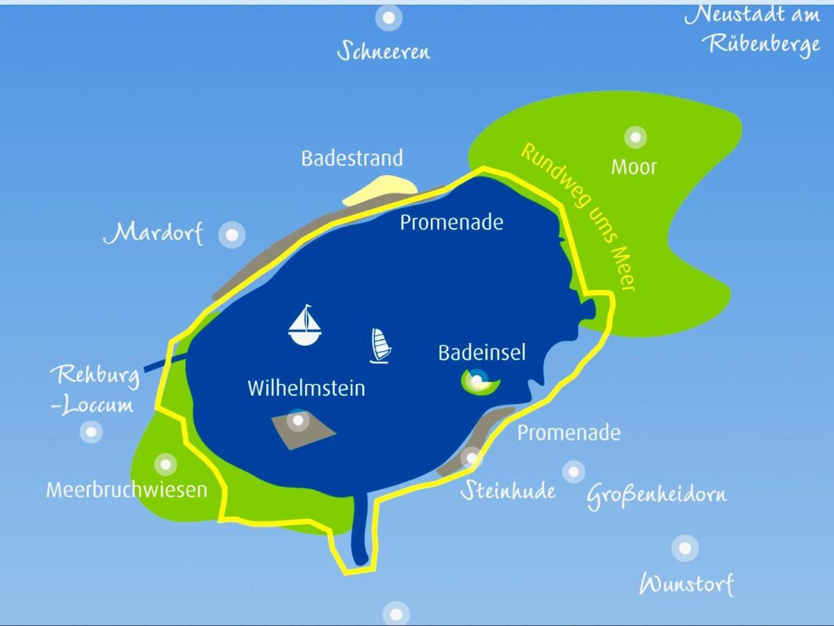 Villa Am Steinhuder Meer Dz-Margarite- Mit Kl Pantry Kueche, Garten, Wlan Kültér fotó